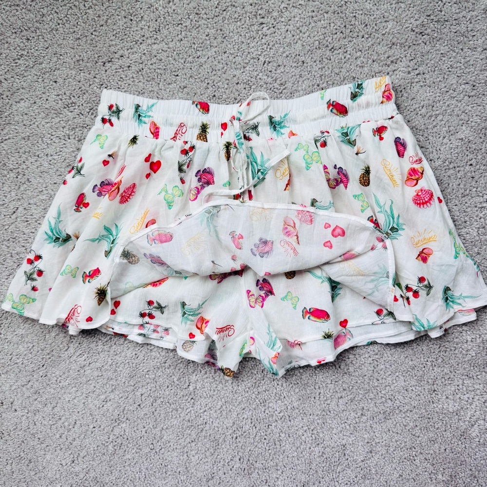 Amanda Uprichard Brio Cover Up Top & Shorts Set Fruit Salad Print Size M/L - Picture 7 of 10